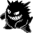 Gengar Pixel Art gen1_red-blue - Pokemon Gallery