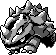 Rhyhorn Pixel Art gen1_red-blue - Pokemon Gallery