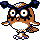 Hoothoot Pixel Art gen2_crystal - Pokemon Gallery