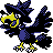 Murkrow Pixel Art gen2_crystal - Pokemon Gallery