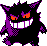 Gengar Pixel Art gen2_gold - Pokemon Gallery