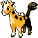 Girafarig Pixel Art gen2_gold - Pokemon Gallery