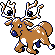 Stantler Pixel Art gen2_gold - Pokemon Gallery