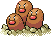 Dugtrio Pixel Art gen3_firered-leafgreen - Pokemon Gallery