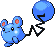 Azurill Pixel Art gen4_heartgold-soulsilver - Pokemon Gallery