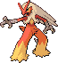 Blaziken Pixel Art gen4_heartgold-soulsilver - Pokemon Gallery