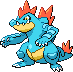 Feraligatr Pixel Art gen4_heartgold-soulsilver - Pokemon Gallery