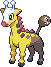 Girafarig Pixel Art gen4_heartgold-soulsilver - Pokemon Gallery