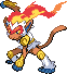 Infernape Pixel Art gen4_heartgold-soulsilver - Pokemon Gallery