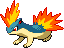 Quilava Pixel Art gen4_heartgold-soulsilver - Pokemon Gallery