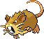 Raticate Pixel Art gen4_heartgold-soulsilver - Pokemon Gallery