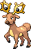 Stantler Pixel Art gen4_heartgold-soulsilver - Pokemon Gallery