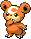 Teddiursa Pixel Art gen4_heartgold-soulsilver - Pokemon Gallery