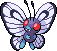 Butterfree Pixel Art gen4_platinum - Pokemon Gallery