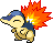 Cyndaquil Pixel Art gen4_platinum - Pokemon Gallery