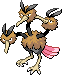 Dodrio Pixel Art gen4_platinum - Pokemon Gallery