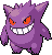 Gengar Pixel Art gen4_platinum - Pokemon Gallery