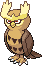 Noctowl Pixel Art gen4_platinum - Pokemon Gallery