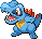 Totodile Pixel Art gen4_platinum - Pokemon Gallery