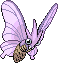 Venomoth Pixel Art gen4_platinum - Pokemon Gallery