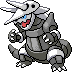 Aggron Pixel Art gen5_black-white - Pokemon Gallery