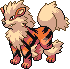 Arcanine Pixel Art gen5_black-white - Pokemon Gallery