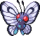 Butterfree Pixel Art gen5_black-white - Pokemon Gallery