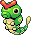 Caterpie Pixel Art gen5_black-white - Pokemon Gallery