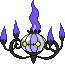 Chandelure Pixel Art Grid - Pokemon Gallery