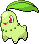 Chikorita Pixel Art gen5_black-white - Pokemon Gallery