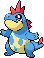 Croconaw Pixel Art gen5_black-white - Pokemon Gallery