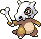 Cubone Pixel Art gen5_black-white - Pokemon Gallery