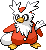 Delibird Pixel Art gen5_black-white - Pokemon Gallery