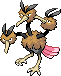 Dodrio Pixel Art gen5_black-white - Pokemon Gallery