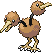 Doduo Pixel Art gen5_black-white - Pokemon Gallery