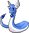 Dragonair Pixel Art gen5_black-white - Pokemon Gallery