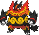 Emboar Pixel Art Grid - Pokemon Gallery