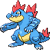 Feraligatr Pixel Art Grid - Pokemon Gallery