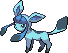 Glaceon Pixel Art gen5_black-white - Pokemon Gallery