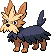 Herdier Pixel Art gen5_black-white - Pokemon Gallery