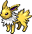 Jolteon Pixel Art gen5_black-white - Pokemon Gallery