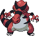 Krookodile Pixel Art gen5_black-white - Pokemon Gallery