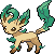 Leafeon Pixel Art Grid - Pokemon Gallery