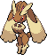 Lopunny Pixel Art Grid - Pokemon Gallery