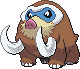 Mamoswine Pixel Art gen5_black-white - Pokemon Gallery