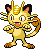 Meowth Pixel Art Grid - Pokemon Gallery