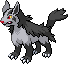 Mightyena Pixel Art gen5_black-white - Pokemon Gallery