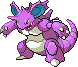 Nidoking Pixel Art Grid - Pokemon Gallery