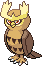 Noctowl Pixel Art Grid - Pokemon Gallery