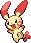 Plusle Pixel Art Grid - Pokemon Gallery